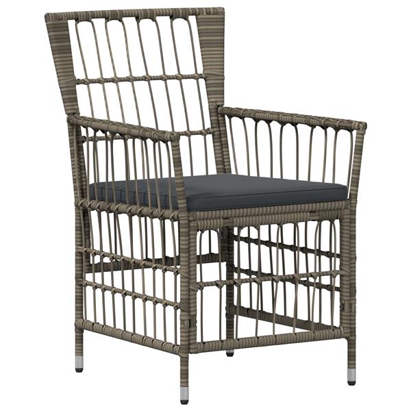 Grote foto vidaxl tuinstoelen 4 st grijs poly rattan tuin en terras tuinmeubelen