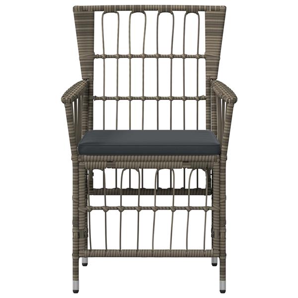 Grote foto vidaxl tuinstoelen 4 st grijs poly rattan tuin en terras tuinmeubelen