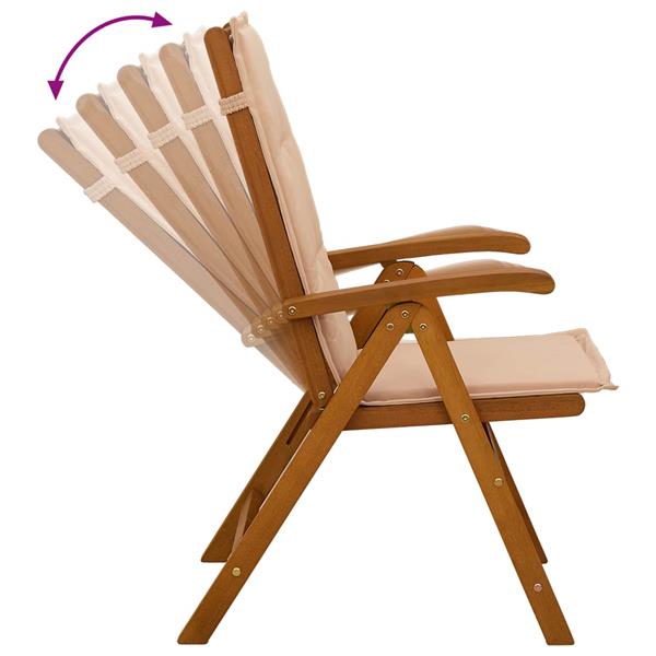 Grote foto vidaxl recliner tuinstoelen 2 st naturel massief acaciahout tuin en terras tuinmeubelen