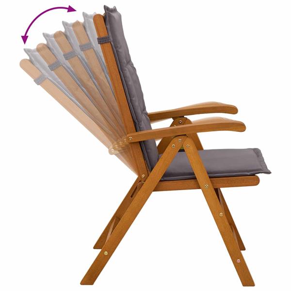 Grote foto vidaxl recliner tuinstoelen 2 st naturel massief acaciahout tuin en terras tuinmeubelen