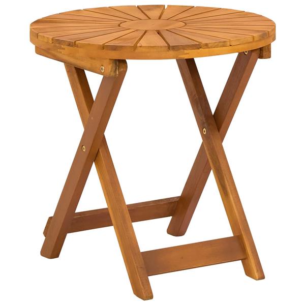 Grote foto vidaxl bistrotafel naturel 45 x 45 cm massief acaciahout tuin en terras tuinmeubelen