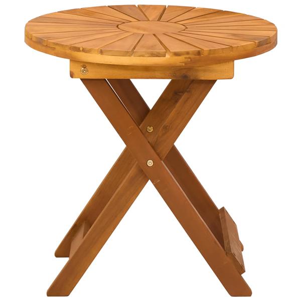 Grote foto vidaxl bistrotafel naturel 45 x 45 cm massief acaciahout tuin en terras tuinmeubelen
