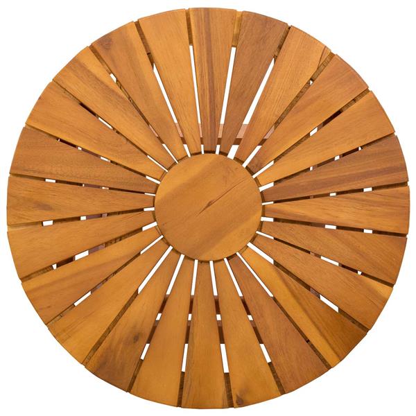 Grote foto vidaxl bistrotafel naturel 45 x 45 cm massief acaciahout tuin en terras tuinmeubelen