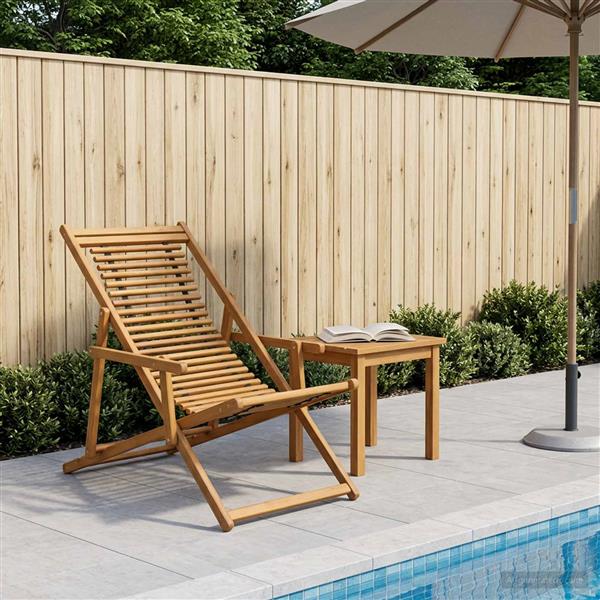 Grote foto vidaxl ligstoel 3 positie massief eucalyptushout naturel tuin en terras tuinmeubelen