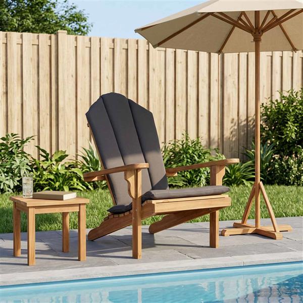 Grote foto vidaxl tuinstoel adirondack naturel massief teakhout tuin en terras tuinmeubelen