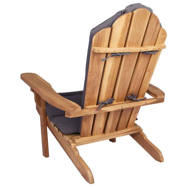 Grote foto vidaxl tuinstoel adirondack naturel massief teakhout tuin en terras tuinmeubelen