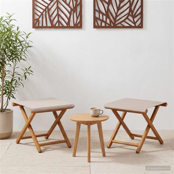 Grote foto vidaxl ligstoel 2 pcs massief eucalyptushout beige tuin en terras tuinmeubelen