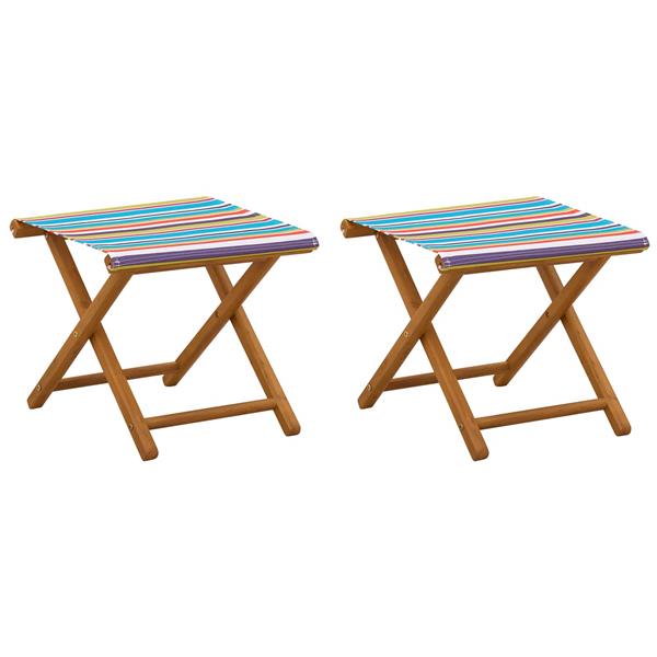 Grote foto vidaxl ligstoel 2 pcs massief eucalyptushout meerkleurig tuin en terras tuinmeubelen