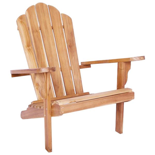Grote foto vidaxl tuinstoel adirondack naturel massief teakhout tuin en terras tuinmeubelen