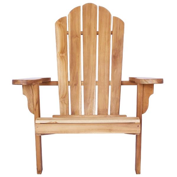 Grote foto vidaxl tuinstoel adirondack naturel massief teakhout tuin en terras tuinmeubelen