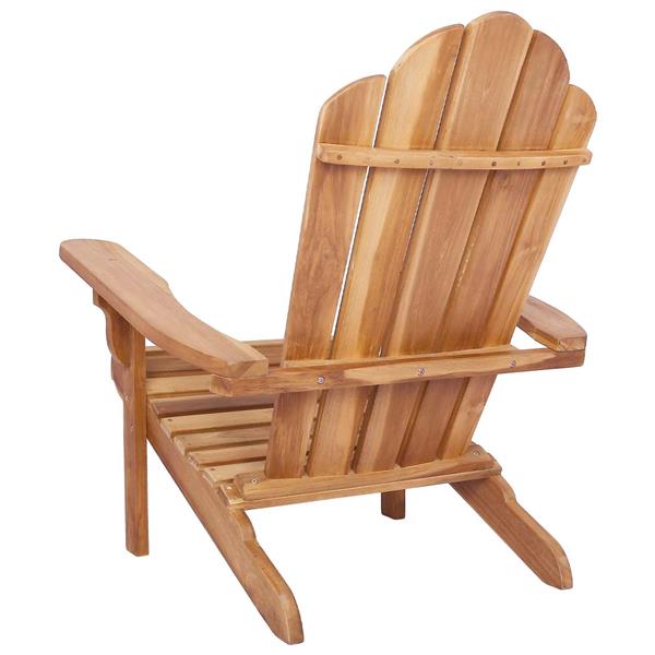 Grote foto vidaxl tuinstoel adirondack naturel massief teakhout tuin en terras tuinmeubelen