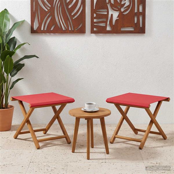 Grote foto vidaxl ligstoel 2 pcs massief eucalyptushout rood tuin en terras tuinmeubelen