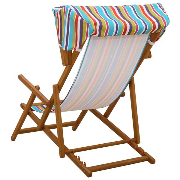 Grote foto vidaxl ligstoel 3 positie massief eucalyptushout meerkleurig tuin en terras tuinmeubelen