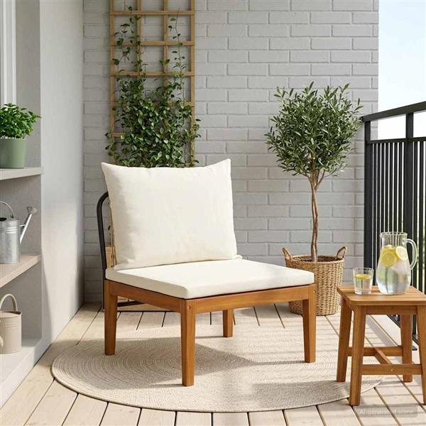 Grote foto vidaxl tuin midden sofa met kussens massief acaciahout touw naturel tuin en terras tuinmeubelen