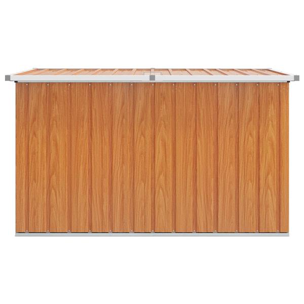 Grote foto vidaxl buitenopslagdoos gegalvaniseerd staal 150 x 101 x 91 cm hout tuin en terras overige tuin en terras