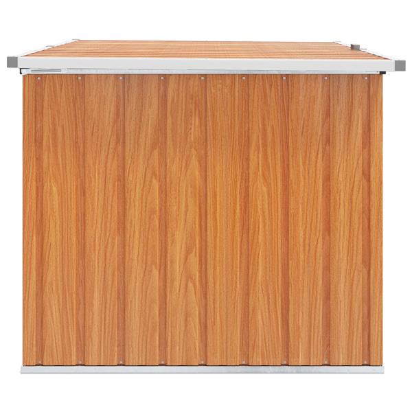 Grote foto vidaxl buitenopslagdoos gegalvaniseerd staal 150 x 101 x 91 cm hout tuin en terras overige tuin en terras