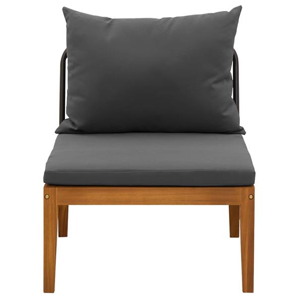 Grote foto vidaxl tuin midden sofa met kussens massief acaciahout touw naturel tuin en terras tuinmeubelen