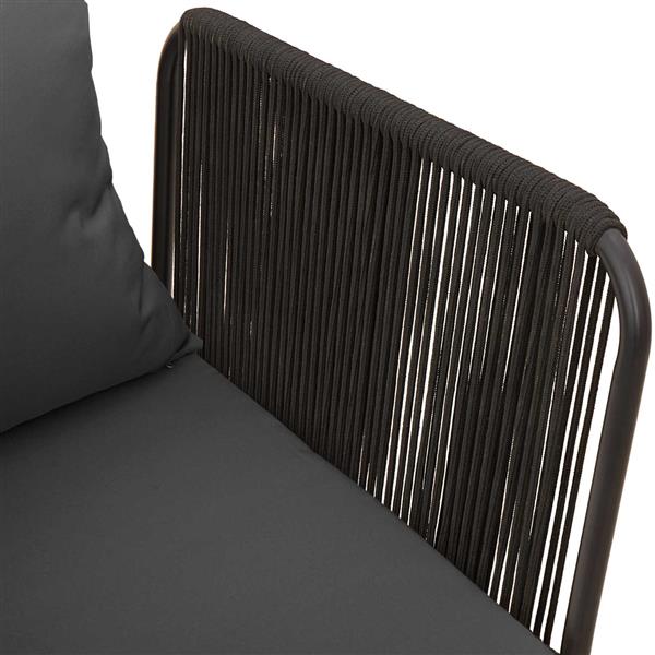 Grote foto vidaxl tuin hoek sofa met kussens massief acaciahout touw naturel tuin en terras tuinmeubelen