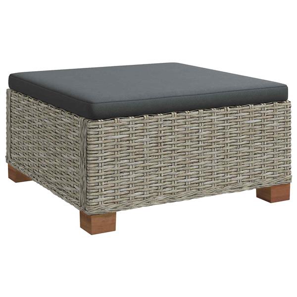 Grote foto vidaxl 2 st rieten loungeset met kussens gendt natuurlijk rattan tuin en terras tuinmeubelen