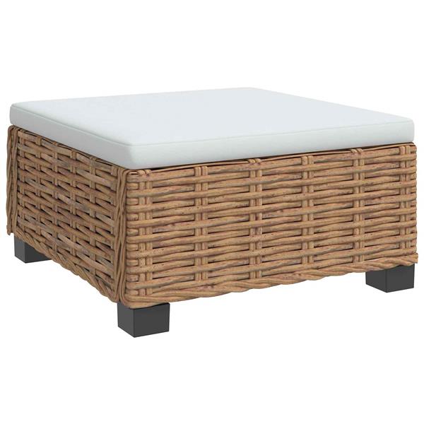 Grote foto vidaxl 2 st rieten loungeset met kussens gendt natuurlijk rattan tuin en terras tuinmeubelen