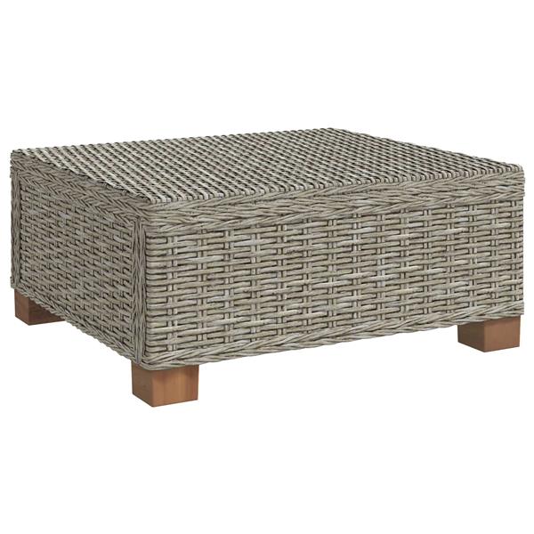 Grote foto vidaxl 2 st rieten loungeset met kussens gendt natuurlijk rattan tuin en terras tuinmeubelen