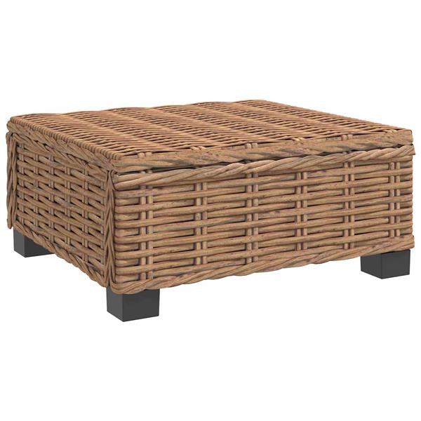 Grote foto vidaxl 2 st rieten loungeset met kussens gendt natuurlijk rattan tuin en terras tuinmeubelen