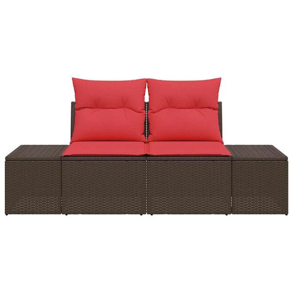 Grote foto vidaxl tuinbank met kussen met opslag 184 x 62 x 69 cm poly rattan tuin en terras tuinmeubelen