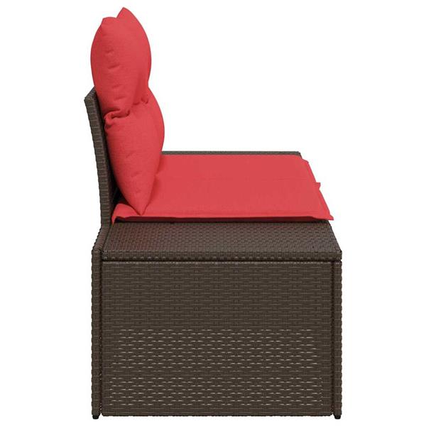 Grote foto vidaxl tuinbank met kussen met opslag 184 x 62 x 69 cm poly rattan tuin en terras tuinmeubelen