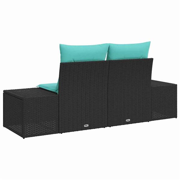 Grote foto vidaxl tuinbank met kussen 184 x 62 x 69 cm poly rattan tuin en terras tuinmeubelen