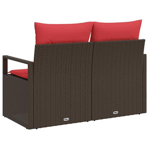 Grote foto vidaxl tuinbank met kussen met opslag 120 x 62 x 69 cm poly rattan tuin en terras tuinmeubelen