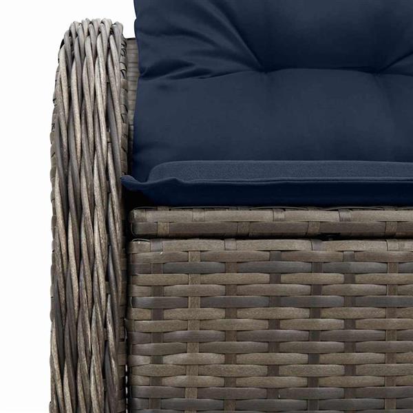 Grote foto vidaxl tuinbank met kussen 121 x 62 x 69 cm poly rattan tuin en terras tuinmeubelen