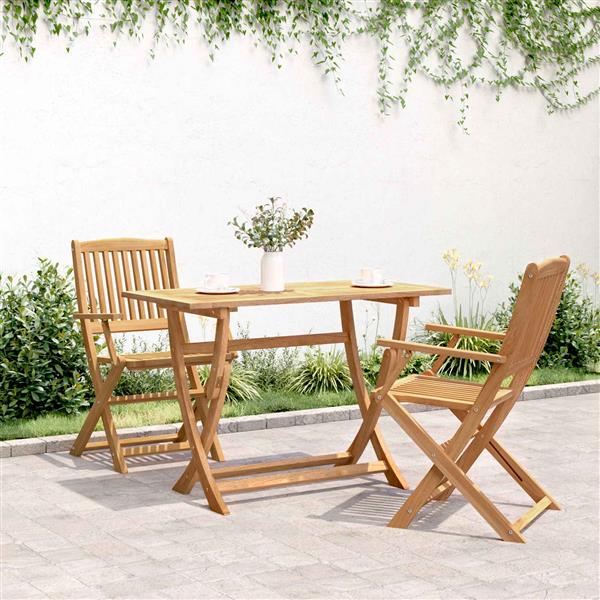 Grote foto vidaxl sydney rechthoekige tafel bruin 110 x 55 x 75 cm tuin en terras tuinmeubelen