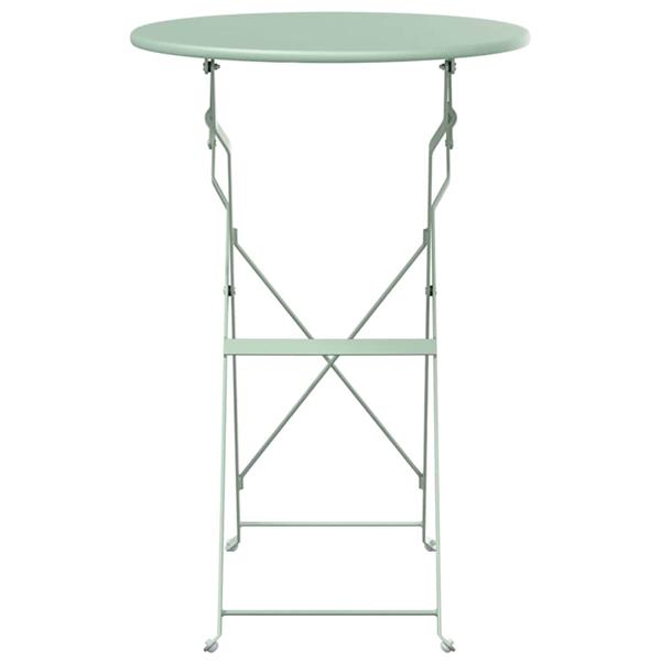 Grote foto vidaxl bistrotafel licht muntgroen 50 x 71 cm poedercoating staal tuin en terras tuinmeubelen