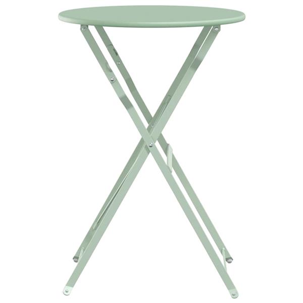 Grote foto vidaxl bistrotafel licht muntgroen 50 x 71 cm poedercoating staal tuin en terras tuinmeubelen