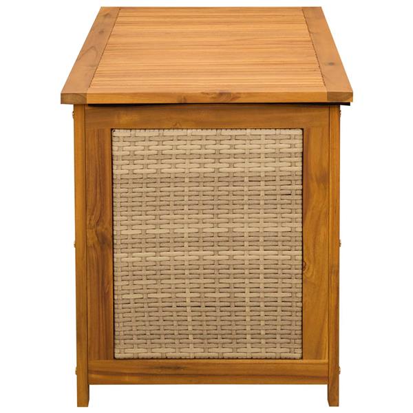 Grote foto vidaxl tuinopslagdoos 185 l massief acaciahout 113 x 50 x 56 cm beige tuin en terras overige tuin en terras
