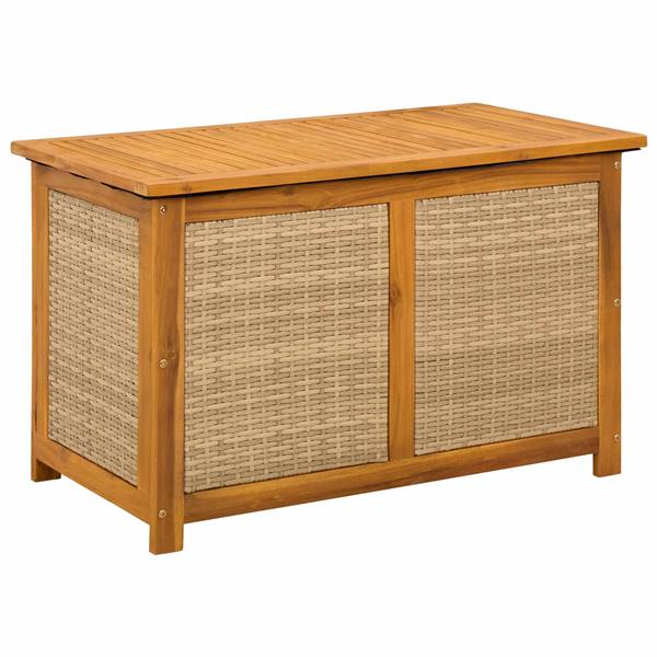 Grote foto vidaxl tuinopslagdoos 185 l massief acaciahout 90 x 50 x 56 cm beige tuin en terras overige tuin en terras