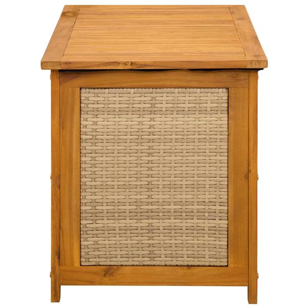 Grote foto vidaxl tuinopslagdoos 185 l massief acaciahout 90 x 50 x 56 cm beige tuin en terras overige tuin en terras