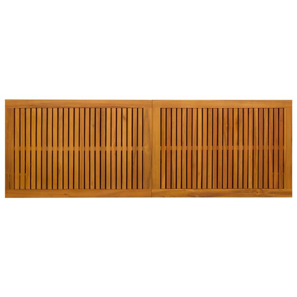 Grote foto vidaxl tuinopslagdoos 243 l massief acaciahout 150 x 50 x 56 cm zwart tuin en terras overige tuin en terras