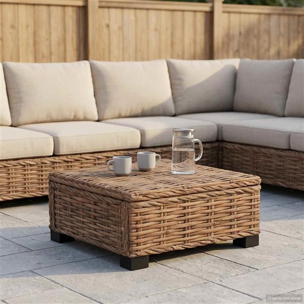 Grote foto vidaxl salontafel gendt natuurlijk rattan naturel 67 x 60 x 30 cm tuin en terras tuinmeubelen