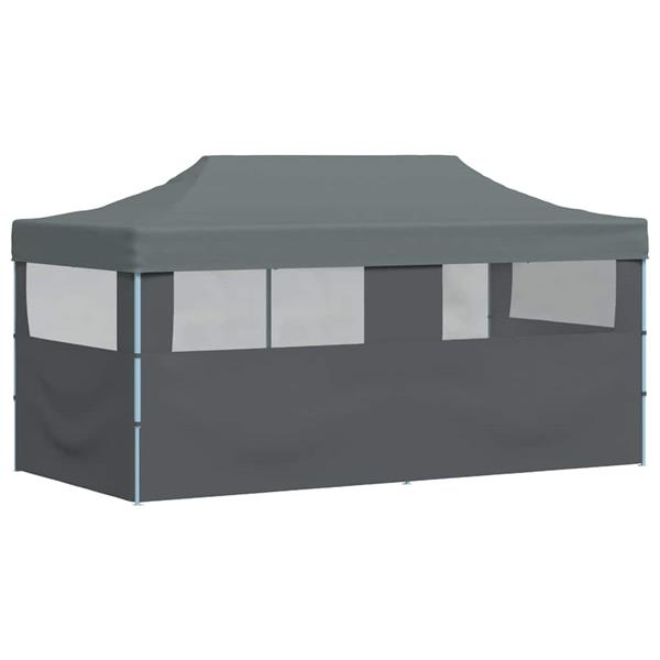 Grote foto vidaxl partytent pop up inklapbaar met zijwanden 3x6 m antraciet tuin en terras overige tuin en terras