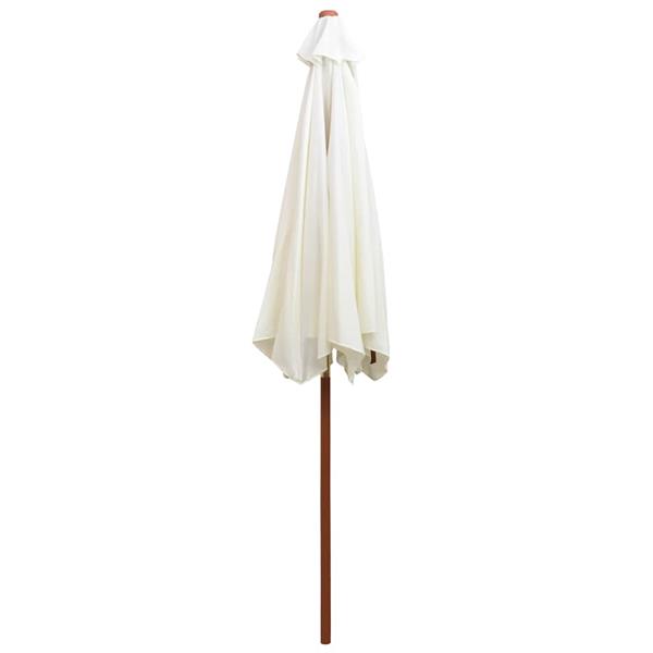 Grote foto vidaxl parasol 270x270 cm houten paal cr mewit tuin en terras overige tuin en terras