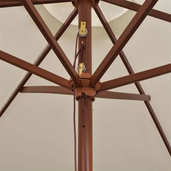Grote foto vidaxl parasol 270x270 cm houten paal cr mewit tuin en terras overige tuin en terras