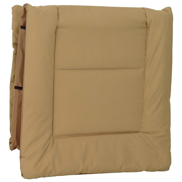 Grote foto vidaxl opvouwbare zonnebed met kussen beige tuin en terras tuinmeubelen