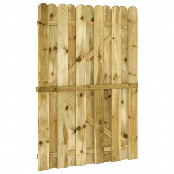 Grote foto vidaxl tuinpoort 100 x 150 cm massief grenenhout groen tuin en terras hekken en schuttingen