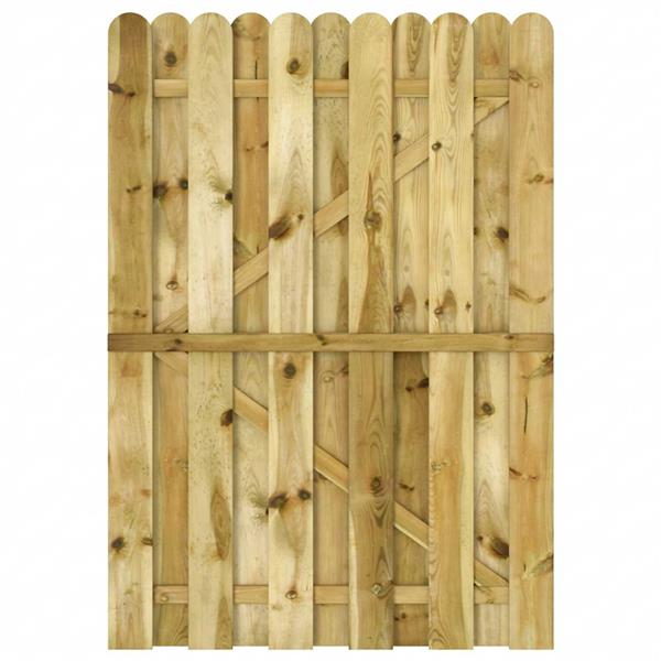 Grote foto vidaxl tuinpoort 100 x 150 cm massief grenenhout groen tuin en terras hekken en schuttingen