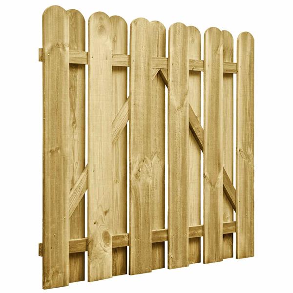 Grote foto vidaxl tuinpoort 100 x 100 cm massief grenenhout groen tuin en terras hekken en schuttingen