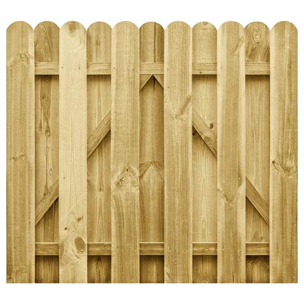 Grote foto vidaxl tuinpoort 100 x 100 cm massief grenenhout groen tuin en terras hekken en schuttingen