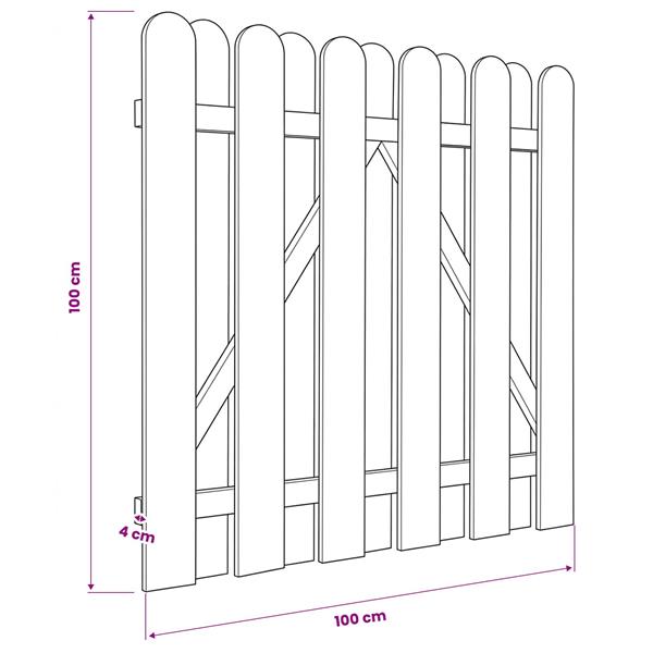 Grote foto vidaxl tuinpoort 100 x 100 cm massief grenenhout groen tuin en terras hekken en schuttingen