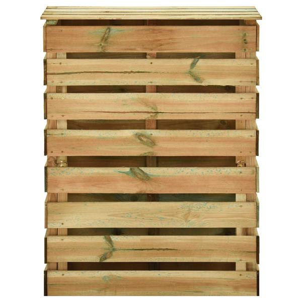 Grote foto vidaxl latten tuincomposter groen 106 x 58 x 110 cm massief grenenhout huis en inrichting overige huis en inrichting