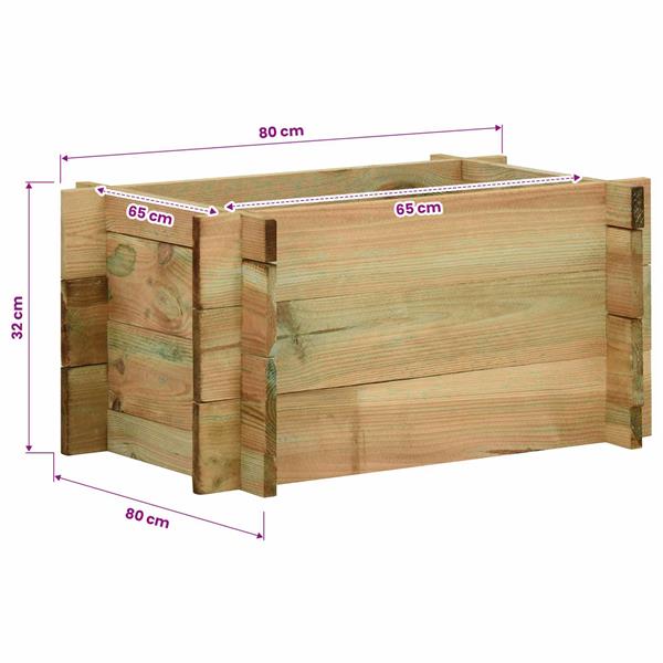 Grote foto vidaxl tuin verhoogd groentenbed groen 80 x 80 x 32 cm tuin en terras overige tuin en terras